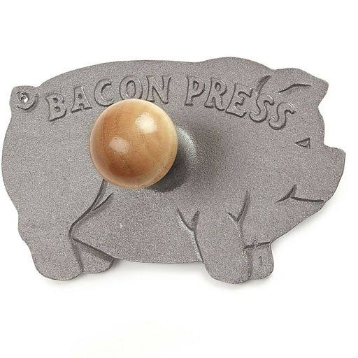 Norpro Cast Iron Pig Shaped Bacon Press with Wood Handle: Kitchen u0026 Dining