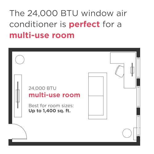 Frigidaire 24,000 BTU Smart Inverter Window Air Conditioner with Wi-Fi and Energy Star Certification, Cools Up to 1,020 Sq. Ft.