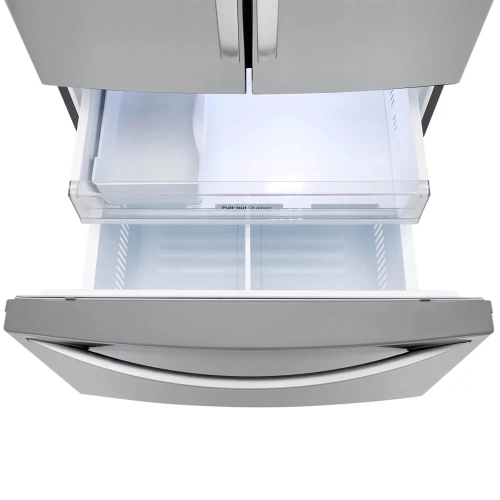 LG 23 cu.ft. Counter Depth French Door Refrigerator - Stainless Steel