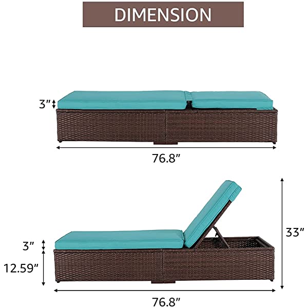 Patiorama Patio Chaise Lounge Chair, Sun Lounger