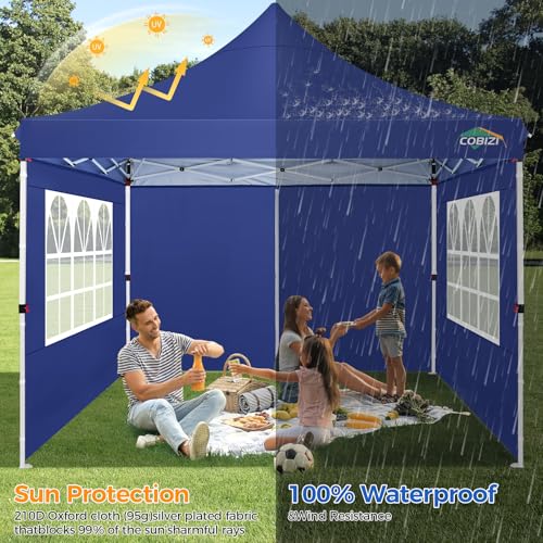 10x10 Pop Up Canopy Tent with 4 Sidewalls and Mesh Windows 2.0