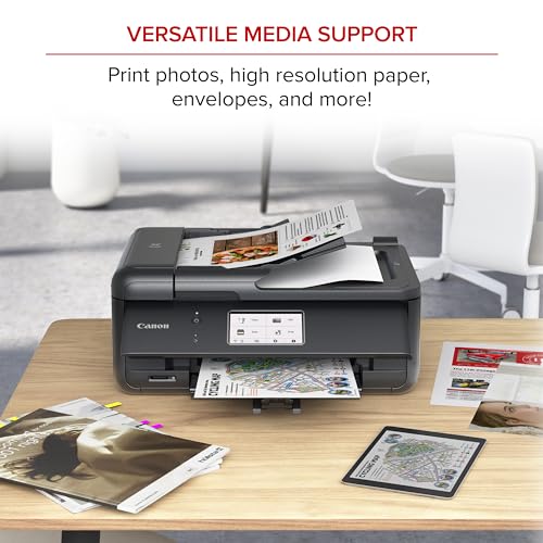 Canon PIXMA TR8620a - All-in-One Printer Home Office|Copier|Scanner|Fax|Auto Document Feeder | Photo, Document | Airprint (R), Android, Black