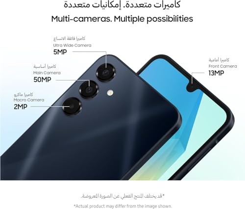 Samsung Galaxy A16 5G, Android Smartphone, Dual SIM Mobile Phone, 4GB RAM, 128GB Storage, Blue Black with Fast Charger Bundle Offer