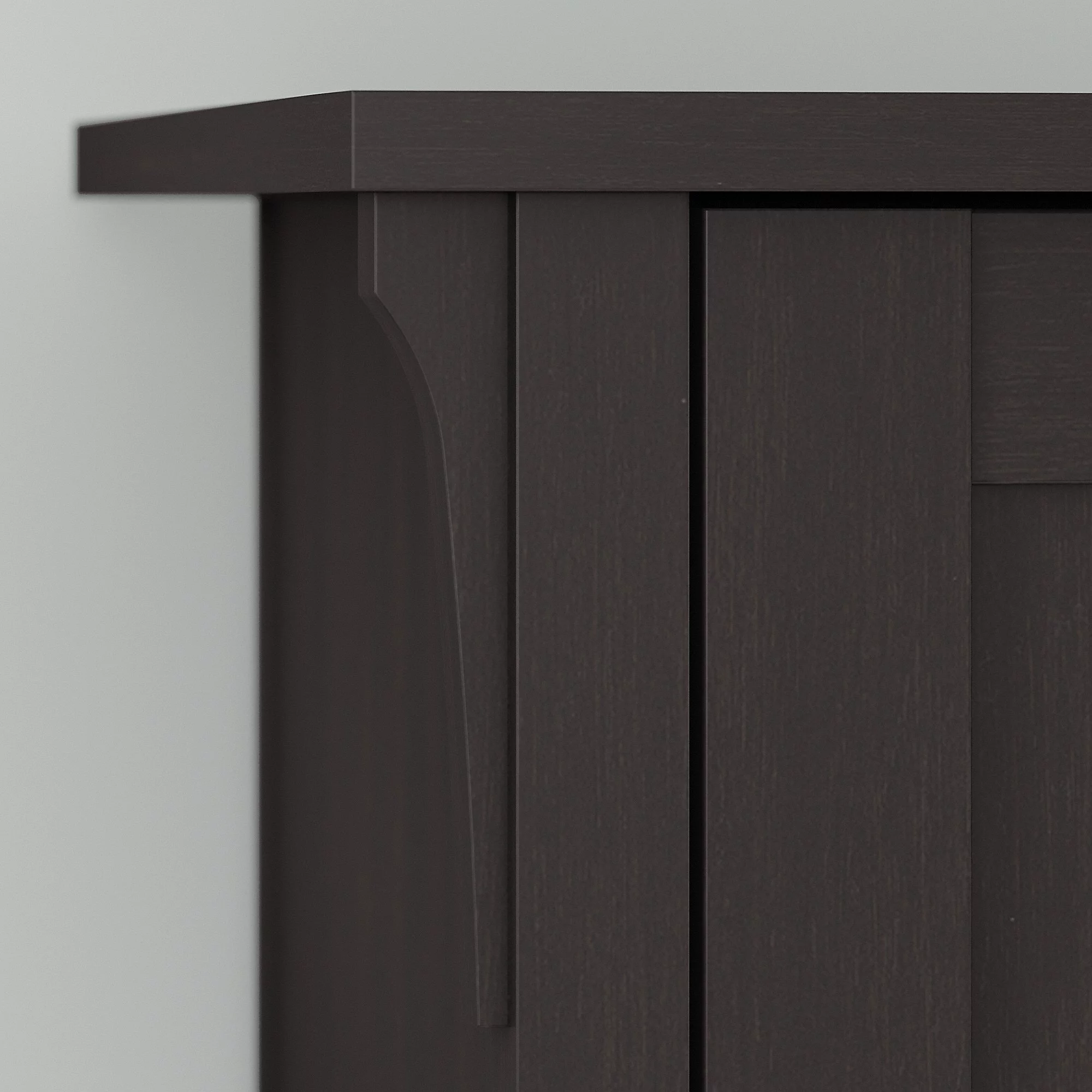 Bush Furniture Salinas Tall 5 Shelf Bookcase, Set of 2, Vintage Black