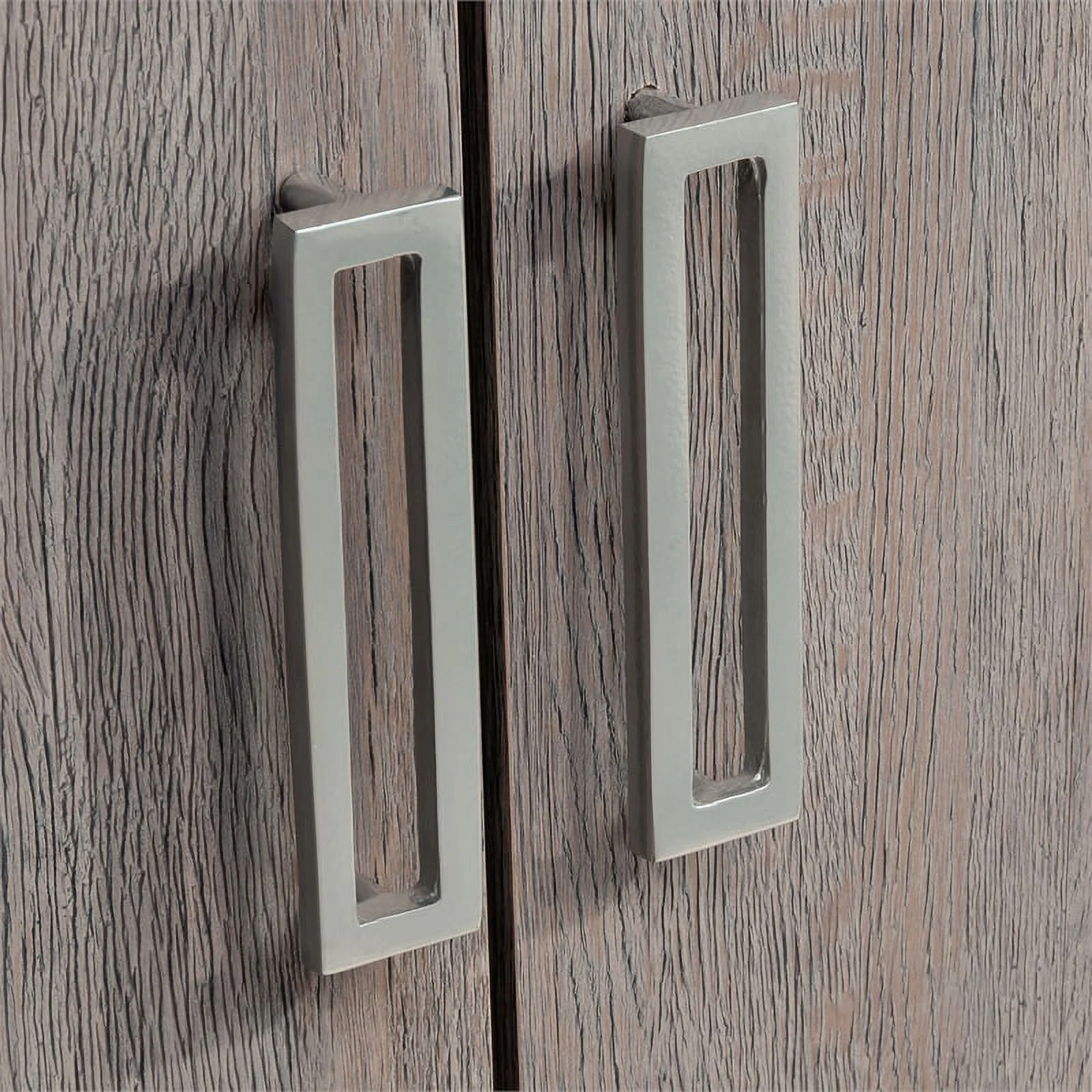 Pemberly Row Modern Engineered Wood Credenza in Ashen Oak Finish