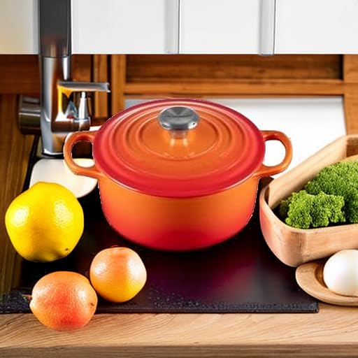 Le Creuset Enameled Cast Iron Signature Round Dutch Oven, 5.5 qt., Cerise