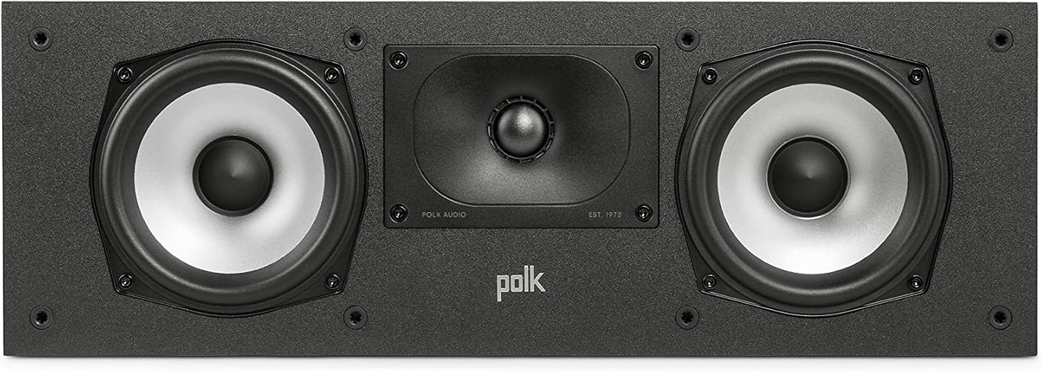Polk Monitor XT30 Compact Center Channel Speaker - Hi-Res Audio Certified, Dolby Atmos & DTS:X Compatible