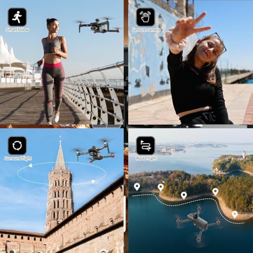 Upgraded Drones with Camera for Adults 4k Long Distance Long Battery, Professional Tablet Touch Screen Remote Drone, 360&deg; Obstacle Avoidance