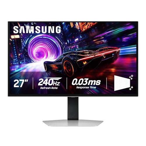 SAMSUNG 27-inch Odyssey QD-OLED G8 (G81SF), 4K, 240Hz, Gaming Monitor, 0.03ms Response Time, DisplayHDR True Black 400, AMD FreeSync™ Premium Pro