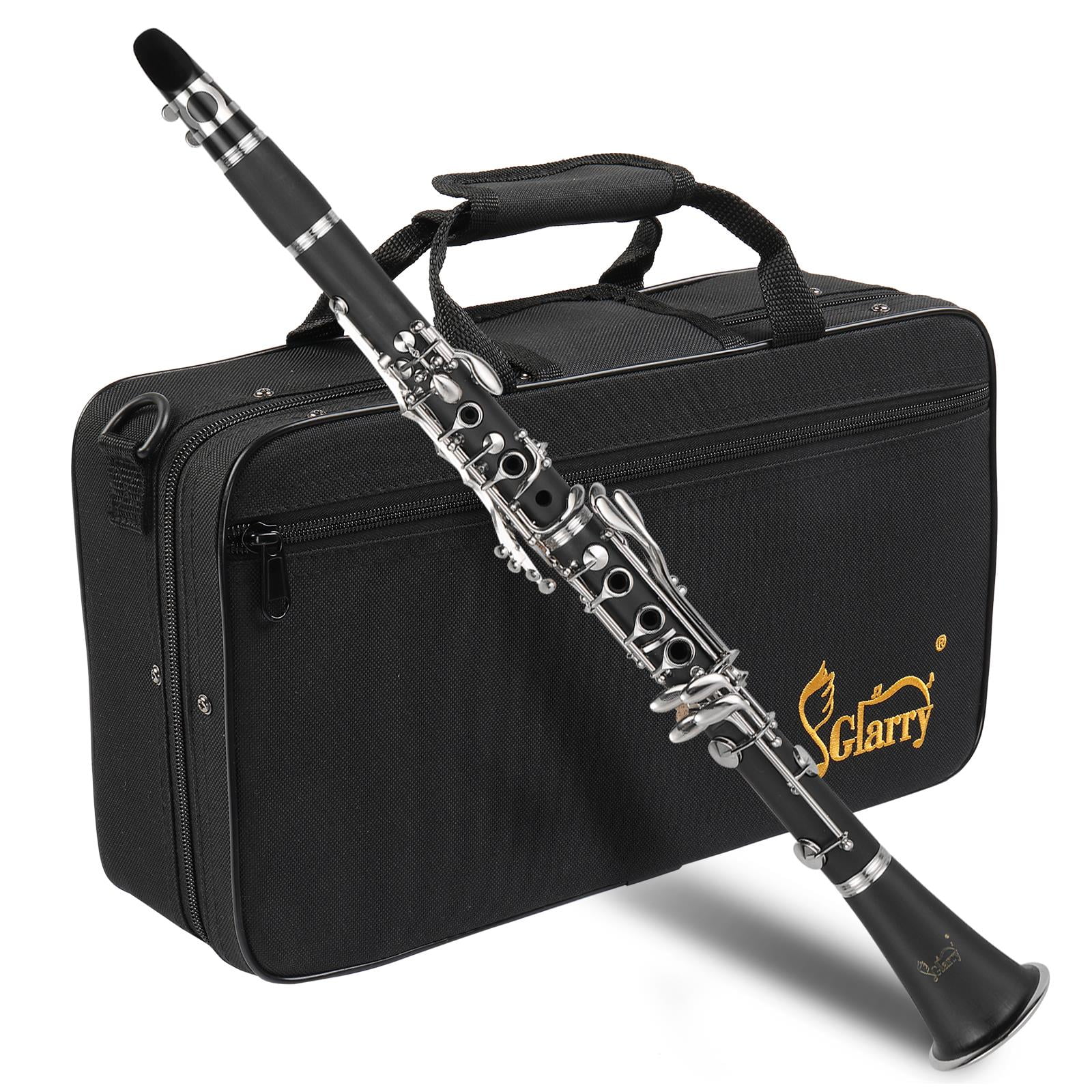 Ktaxon 17 Keys Flat B Clarinet with Case Mouthpieces for Beginner Student Black - Curated Treasures Market