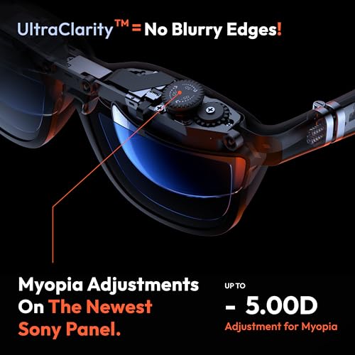 VITURE Pro XR/AR Glasses, 135" 120Hz 1000Nits Display, Harman Audio, Myopia Adjustments, Electrochromic Film