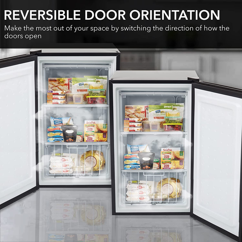 Whynter CUF-301BK 3.0 Cubic feet Energy Star Upright Freezer with Lock Black Bundle with 2 YR CPS Enhanced Protection Pack