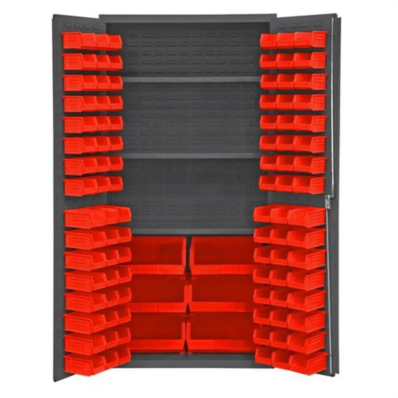 Durham Mfg Bin Cabinet,72"x36"x24",Gray,102RedBns  2501-BDLP-102-3S-1795