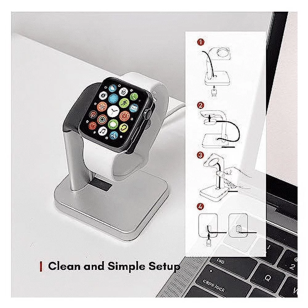 Restored Apple Watch Series 7 (GPS + Cellular, 45 mm) Red Aluminum Case with Red Sport Band 5 Bonus Bands, Charging Stand, Screen Protector