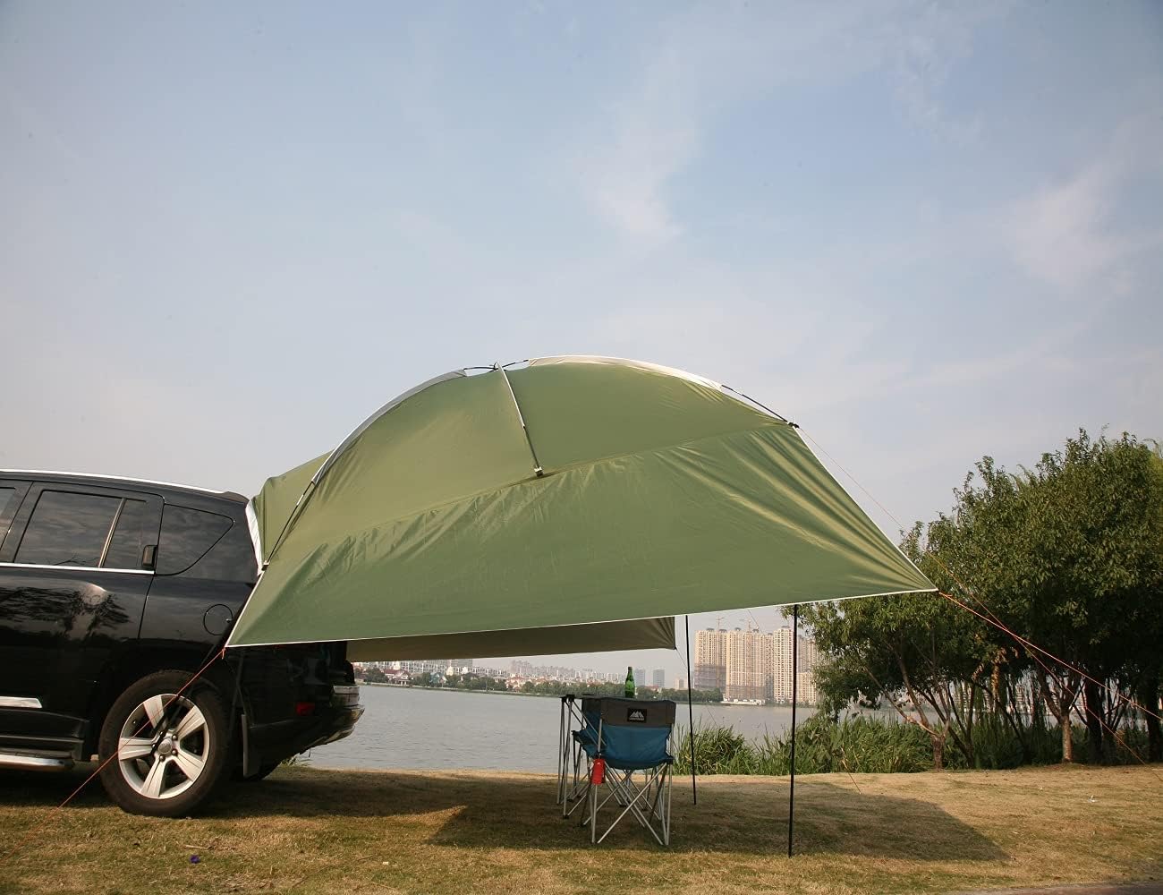 Outdoor Camping Car Tent Waterproof Car Awning Tent ,Car Trunk Canopy 10.5'X7.5'X7.2' SUV Tent for Camping Sun Shelter