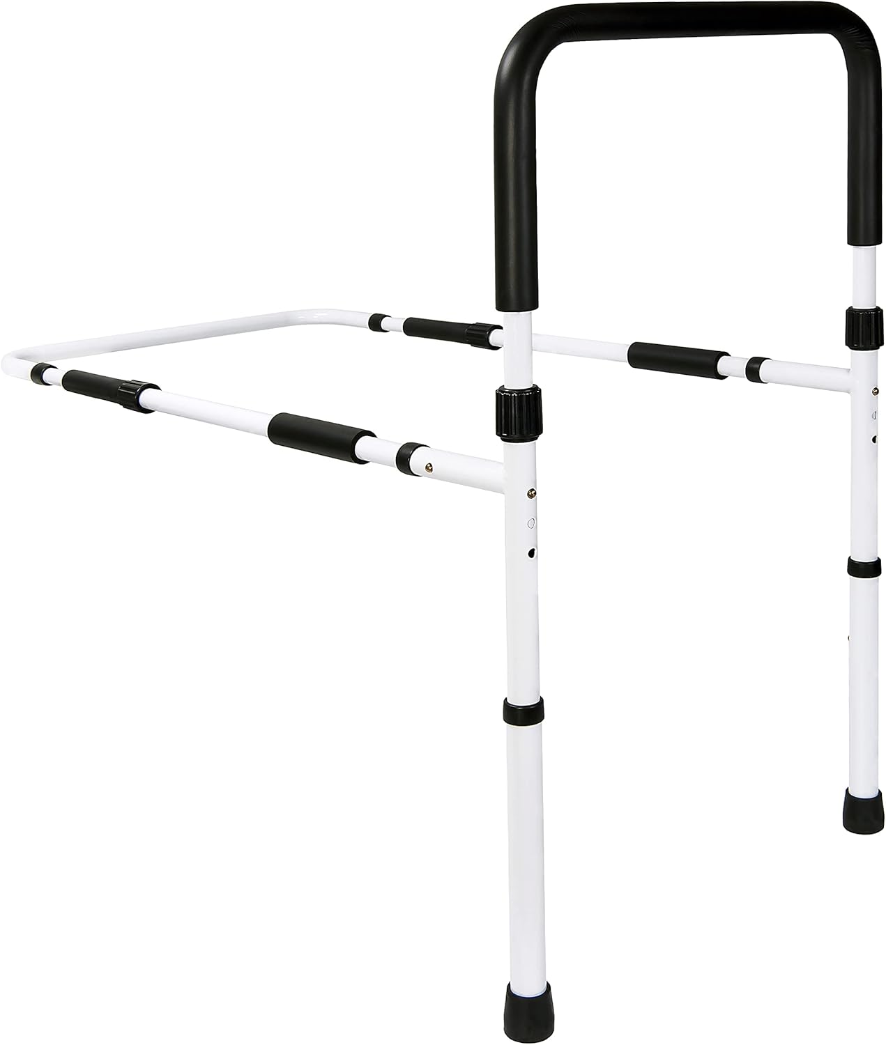 Vaunn Medical Adjustable Bed Assist Rail Handle and Hand Guard Grab Bar, Bedside Safety and Stability (Tool-Free Assembly)