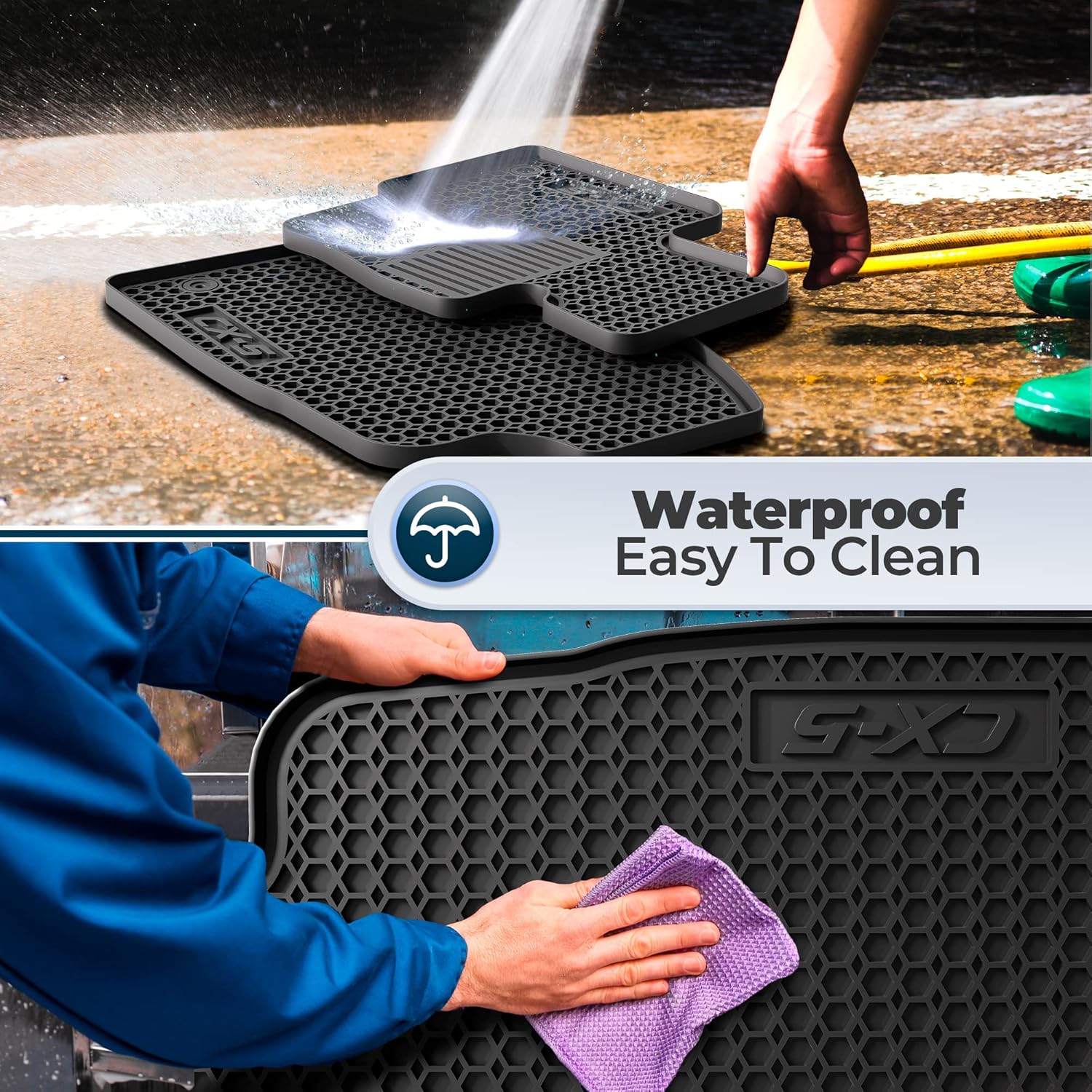 Floor Car Mat Set Replacement for Mazda CX-5 2017+ All Weather Floor Mats - CX-5 All Weather Interior Floor Liners by Automajor