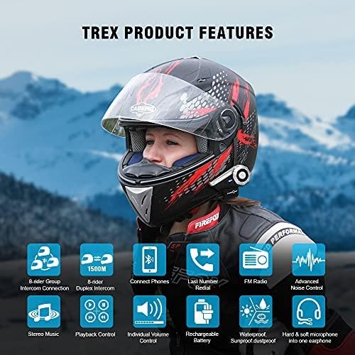 Freedconn Bluetooth Intercom Motorcycle Headset Wireless Headset Communication Intercom Systems