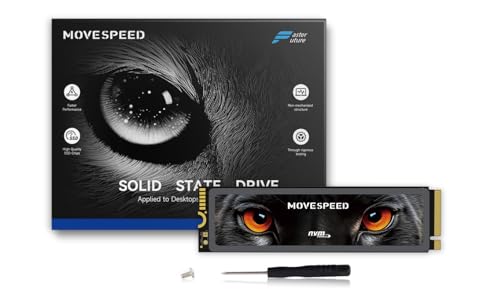 MOVE SPEED HB7450 2TB SSD for PS5 with Heatsink TLC NAND, PCIe 4.0 NVMe M.2 Internal Solid State Drive - Up to 7450MB/s