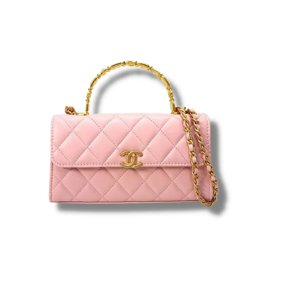 Chanel Shoulder Bag Pink With Matelasse Coco Mark Handle For Women 18 cm/ 7 inches &ndash; H063060
