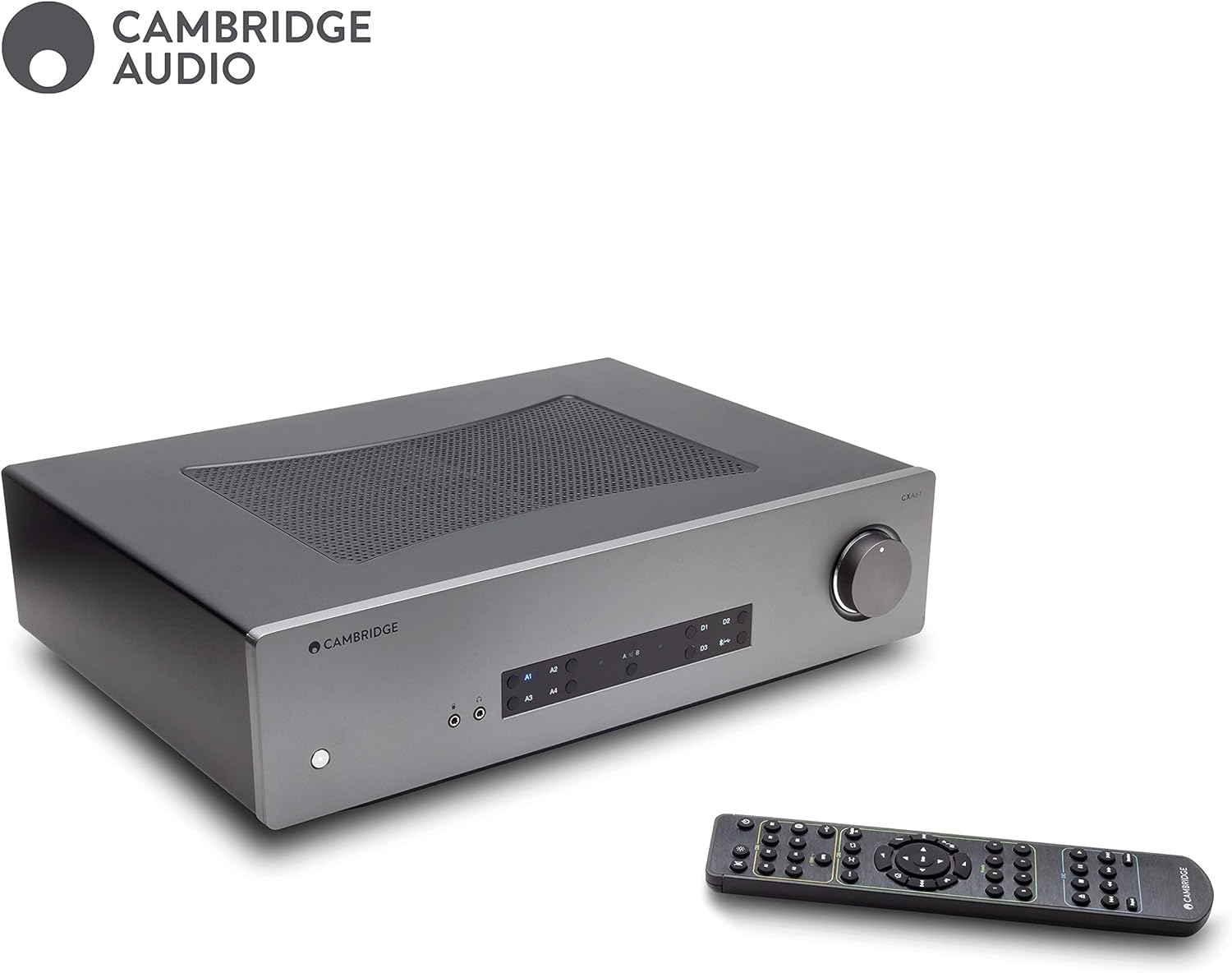 Cambridge Audio CXA61 Stereo Two-Channel Amplifier with Bluetooth and Built-in DAC - 60 Watts Per Channel (Lunar Grey)