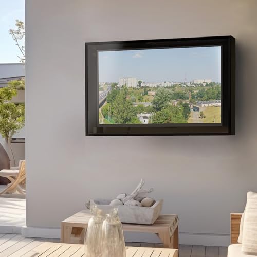 acrtmatic Weatherproof Outdoor TV Enclosure, with Transparent Front Panel, Clear Television Cover for 43-65 inch Screens for Outside