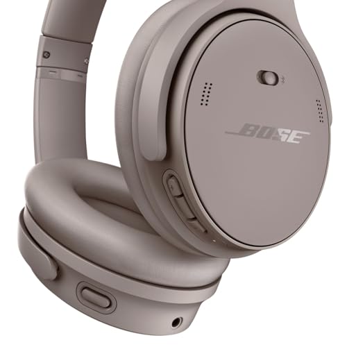 Bose QuietComfort Bluetooth Headphones, Wireless Headphones with Active Over Ear Noise Cancelling and Mic, Deep Bass, Up to 24 Hours of Playtime