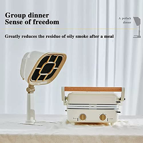 Desktop Cooker Hood, Mini ​Household Extractor Hood, Portable 3200 RPM Extractor Hood, Height Angle Adjustment, Easy To Clean, Extractor Fan for Home