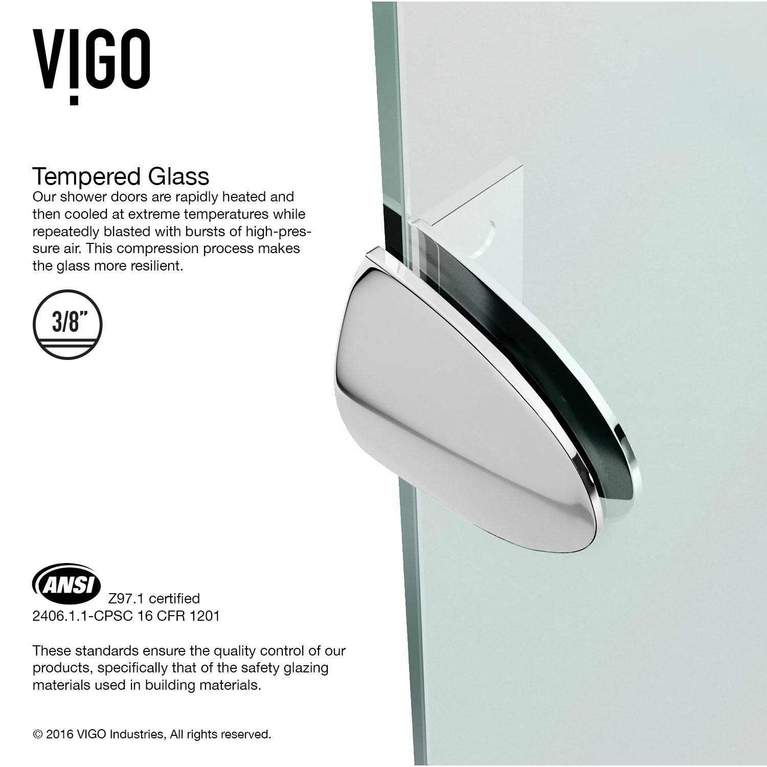 Vigo Verona Frameless Neo-Angle Shower Enclosure with Low-Profile Base - Clear