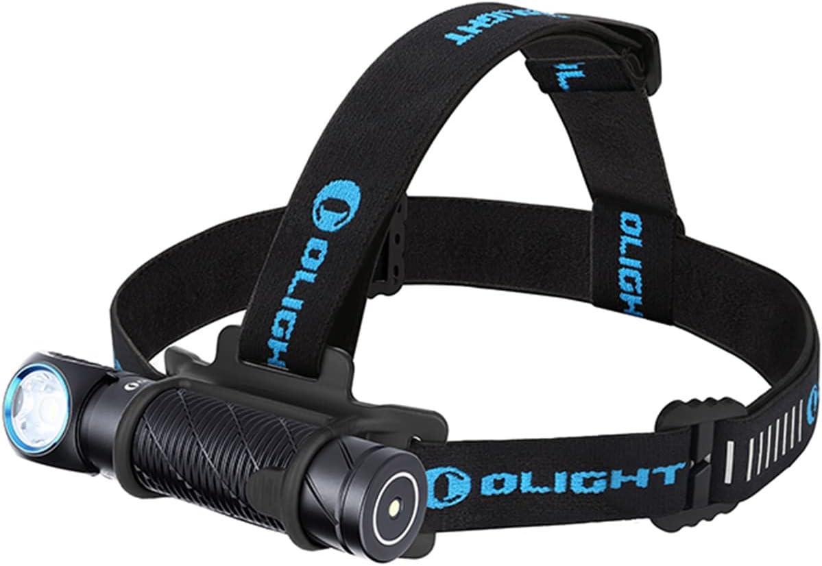 OLIGHT Perun 2 2500 Lumens Rechargeable Headlamp, Multi-Functional Right Angle MCC Waterproof Flashlight with Headband, Perfect for Night Camping