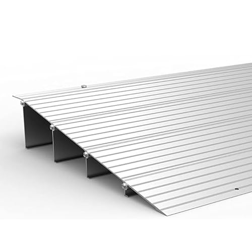 EZ-ACCESS Transitions Portable Self Supporting Aluminum Modular Entry Threshold Ramp Ideal for Doorways and Raised Landings, 6 Inch
