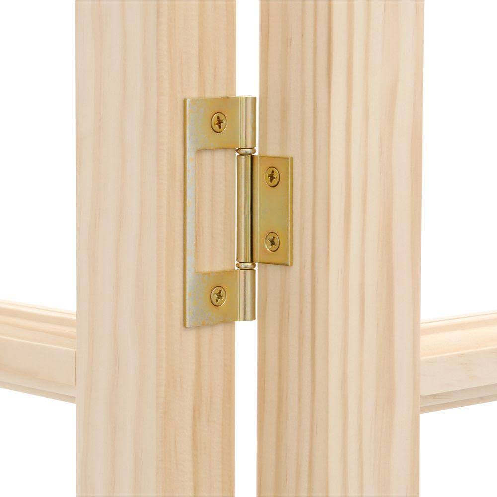 Pinecroft 29.5 in. x 78.625 in. Williamsburg Unfinished Pine 10-Lite Clear Glass Solid Core Wood Bi-Fold DOOR, Unfinished Pine W