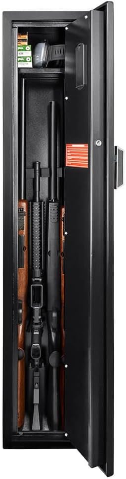 BARSKA New Large Quick Access Biometric Rifle Safe Cabinet (52 in x 8.6 in x 9.8 in)