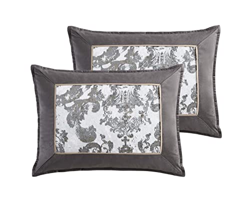Riverbrook Home 100% Polyester Comforter Set, Queen, Hillcrest - Ivory/Gold, 9 Piece Set