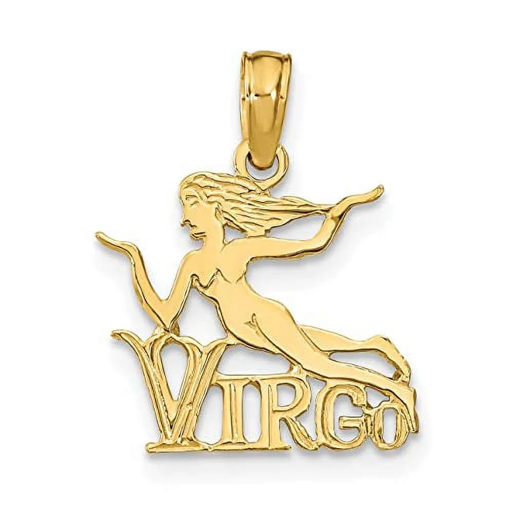 Saris and Things 10K Yellow Gold VIRGO Charm