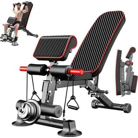 K Kingkang Adjustable Weight Bench Utility Workout Bench for Home Gym,Foldable Incline Decline Benches for Full Body Workout