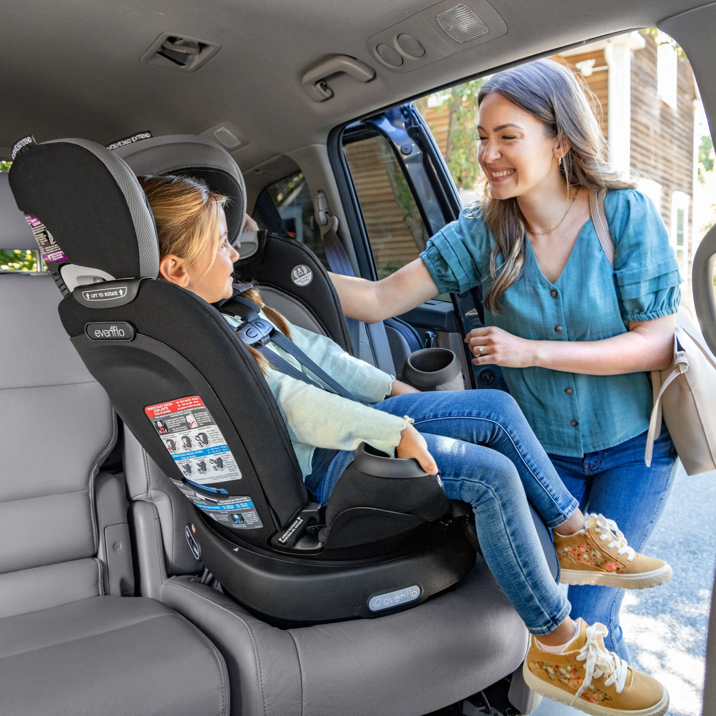 Revolve360 Extend All-in-One Rotational Car Seat with Quick Clean Cover (Revere Gray)
