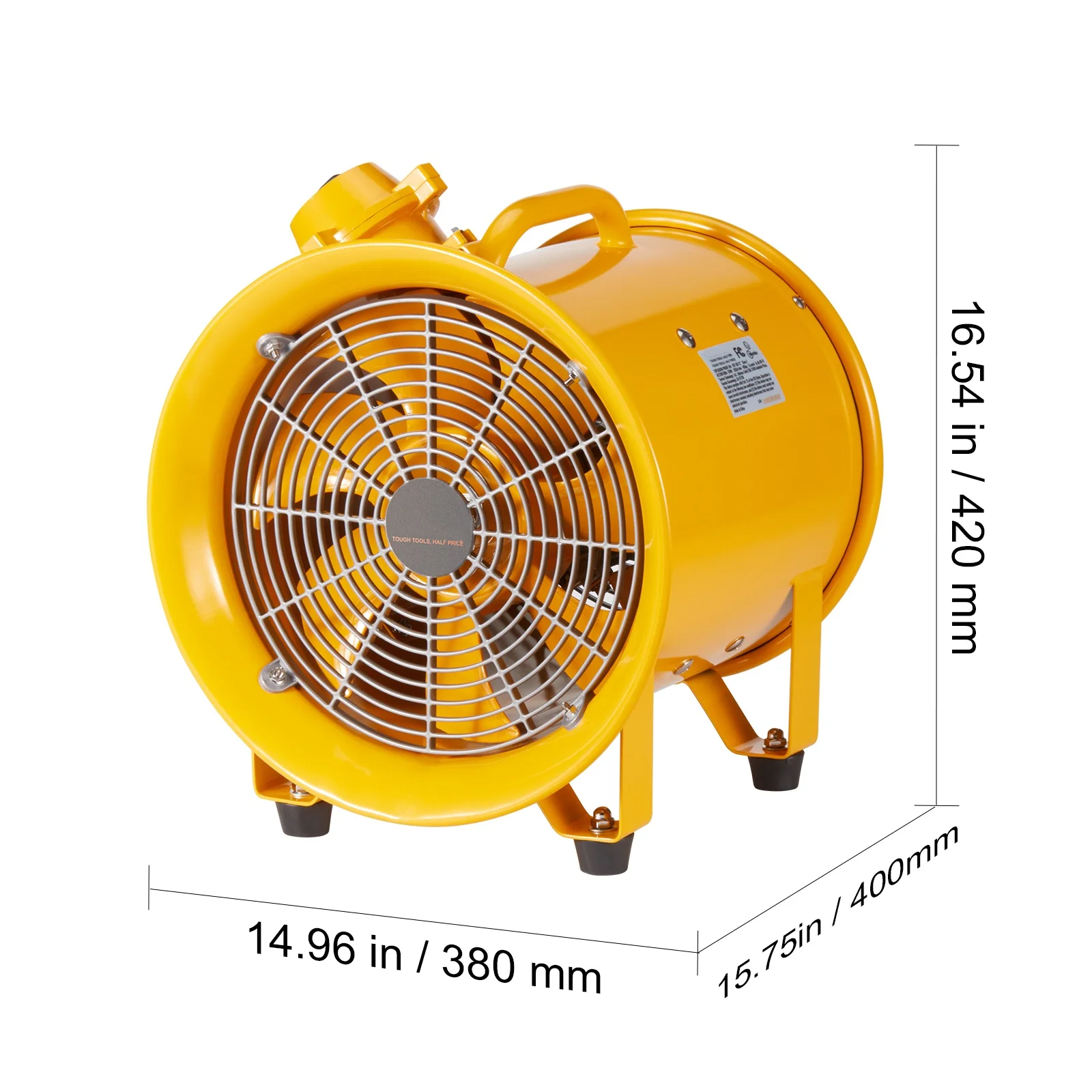 SKYSHALO 12" Extractor Fan Blower Portable 9.8ft Power Cord Ventilator Industrial