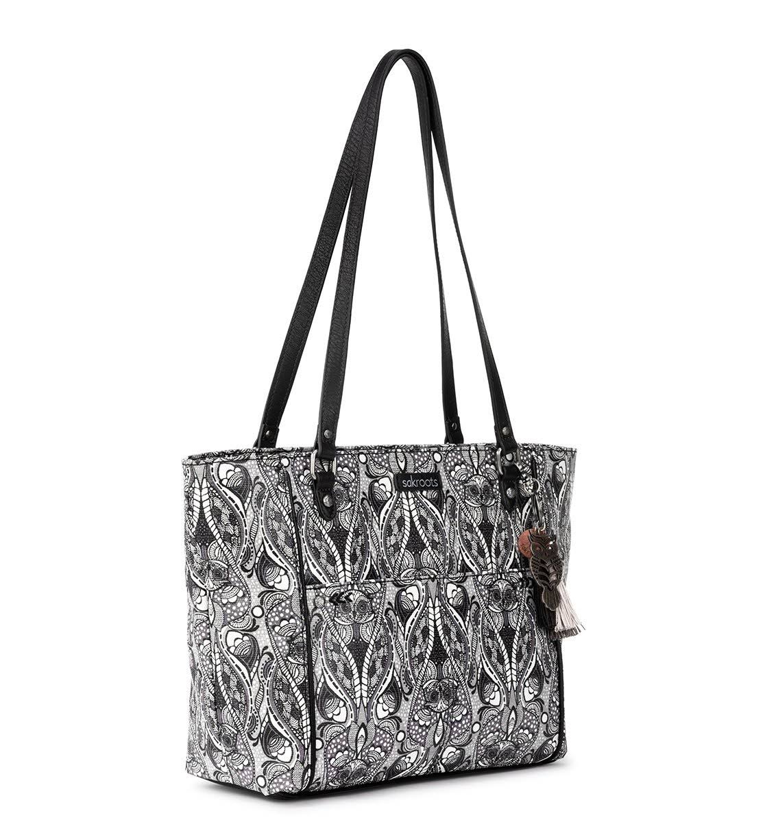 Sakroots Metro Tote Bag | Violet Tapestry World | Canvas