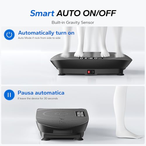 MERACH Vibration Plate Exercise Machine, Whole Body Workout Equipment for Women, Bluetooth and Silicone Pedal, Vibration Plate with Auto Mode