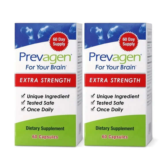 Prevagen Extra Strength Capsules, 60ct 2 Pack, Prevagen with Apoaequorin & Vitamin D - Kansas Nuitrition - HNZSDS