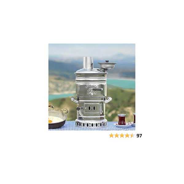 Tubibu Samovar Free Energy Water Heater 4L /150 Oz Semaver Samavar Boat Camping Hiking Hunting Yachting Tea Kettle - Sports Supplies Online Store