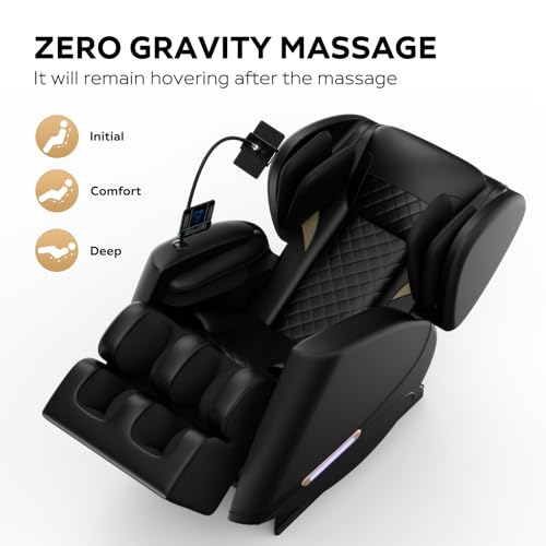 Massage Chair, 3D Massage Chair Full Body, Zero Gravity Shiatsu Massage Chair Recliner W/Heating,Foot Rollers,Bluetooth Speaker