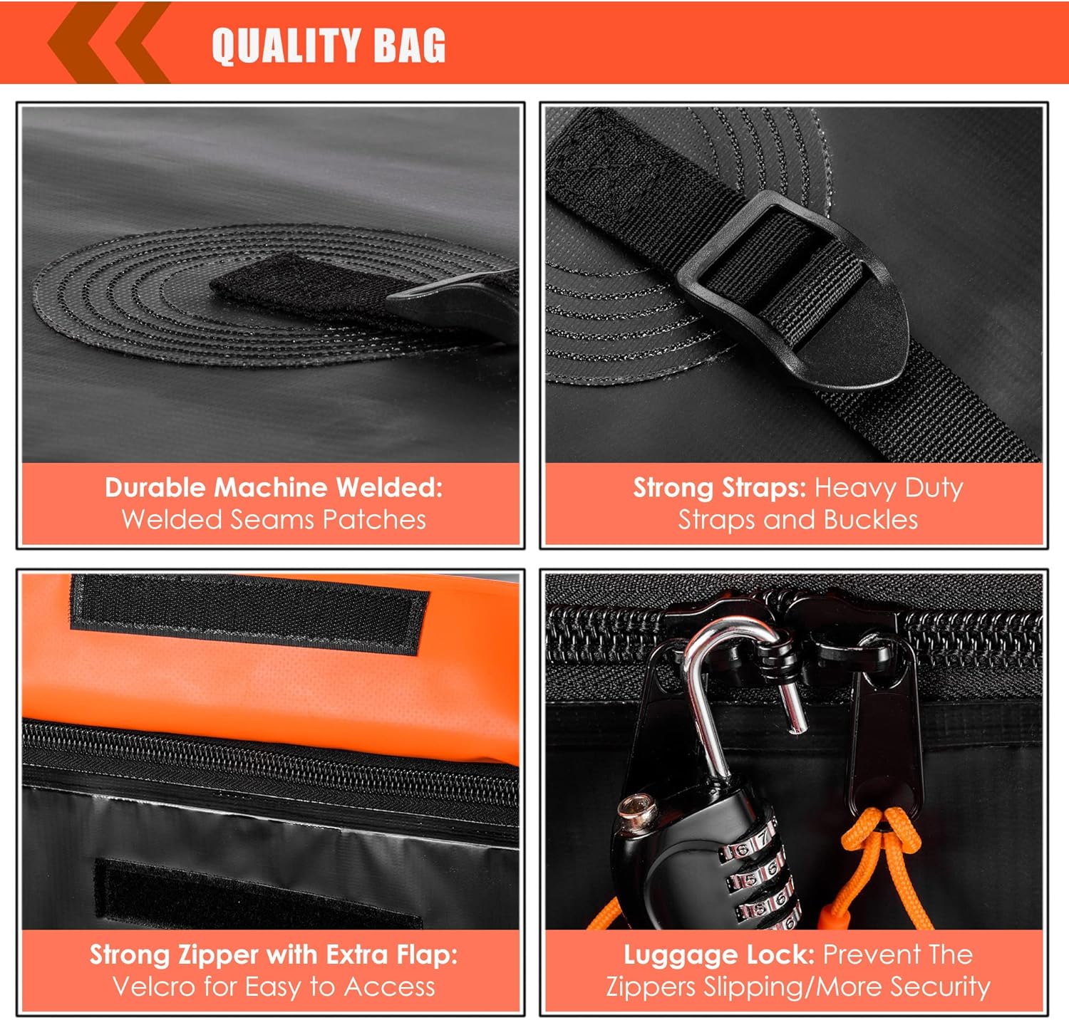 MeeFar Hitch Mount Cargo Carrier Bag Soft Shell 100% Waterproof 20 Cubic Feet (59 24 24) Include 8 Reinforced Straps for Truck Pickup All Vehicle