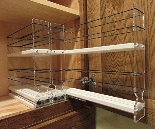 Vertical Spice - 222x2x11 DC - Spice Rack - Cabinet Mounted- 3 Drawers - 36 Capacity - New and Unique