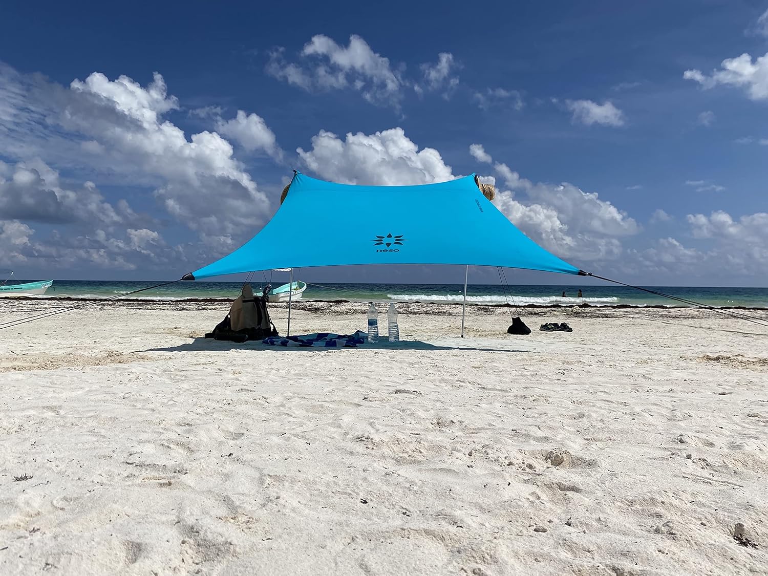 Neso Tents Beach Tent with Sand Anchor, Portable Canopy Sunshade - 7' x 7' - Patented Reinforced Corners