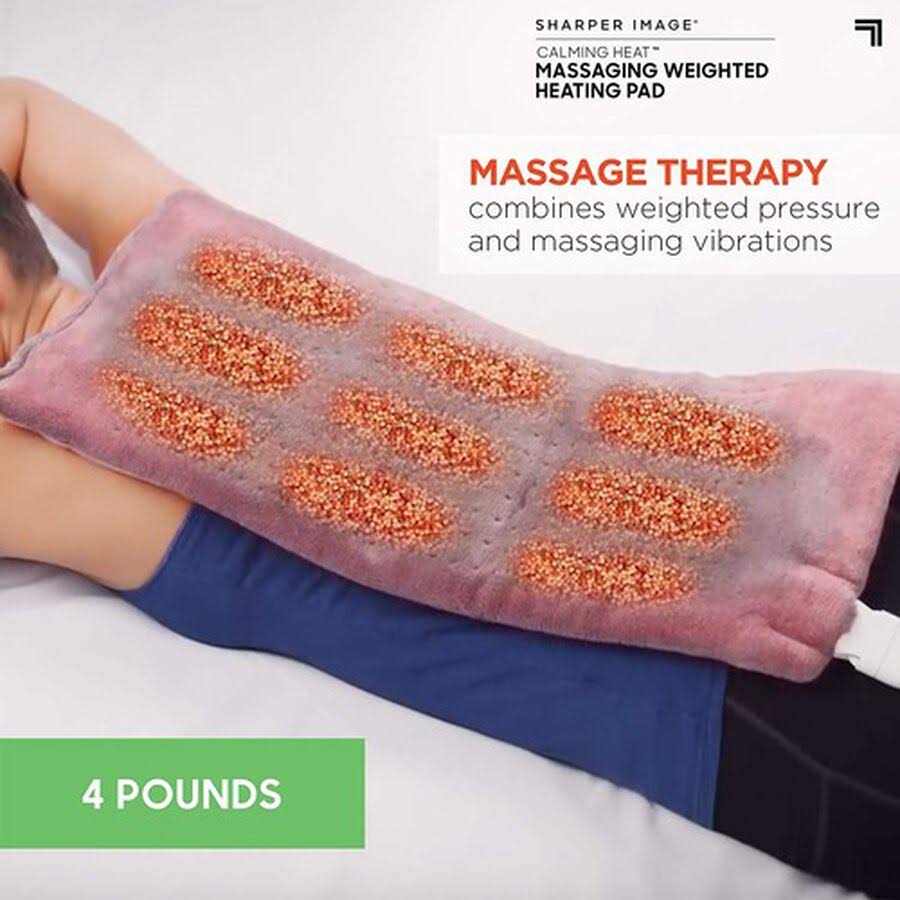 Sharper Image Calming Heat Massaging Weighted HEATING Pad