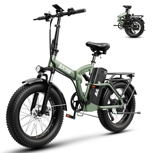 1000W Folding Electric Bike,48V 20AH Removable Battery E Bike,30+MPH,80 Miles Max Range Electric Bike for Adults,20" Fat Tire Foldable ebike