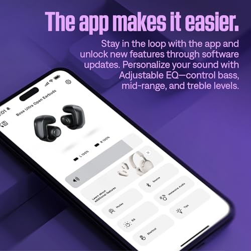 Bose Ultra Open Bluetooth Earbuds, True Wireless Earbuds with OpenAudio for Awareness, Clip On Design for Comfort, Immersive Audio