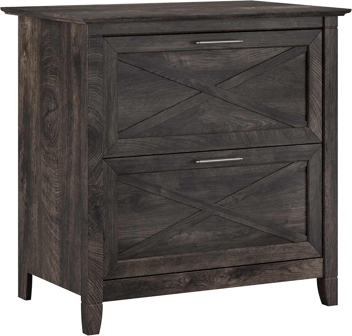 Bush Furniture Key West 2 Drawer Lateral File Cabinet in Washed Gray